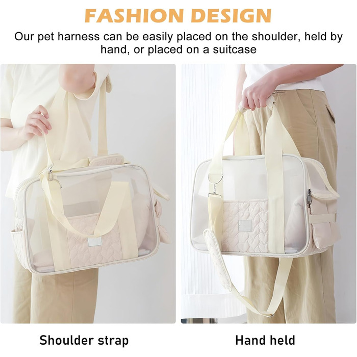 Транспортувальна сумка для собак та котів до 5 кг – Легка та дихаюча переноска для маленьких собак та котів, з ременем безпеки та кишенями, ідеальна для автомобіля, подорожей та активного відпочинку