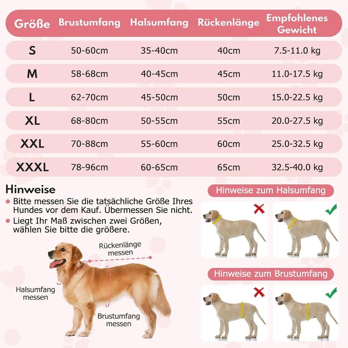 Водонепроникний дощовик для собак з світловідбиваючими смугами та отвором для хвоста - Дихаюча куртка для собак різних розмірів, вітростійка та регульована для собак середніх та великих порід (Рожевий, M)