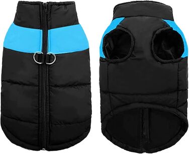WELLXUNK Куртка для собак, тепла, водонепроникна, для маленьких та великих собак (3XL, блакитна, 83 см)