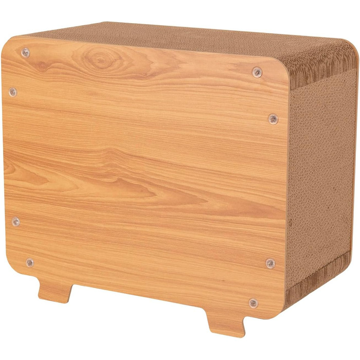 Petsona Кігтеточка для котів з натурального картону - ігровий майданчик, килимок, іграшка для самостійних розваг, 45x38x24,5 см