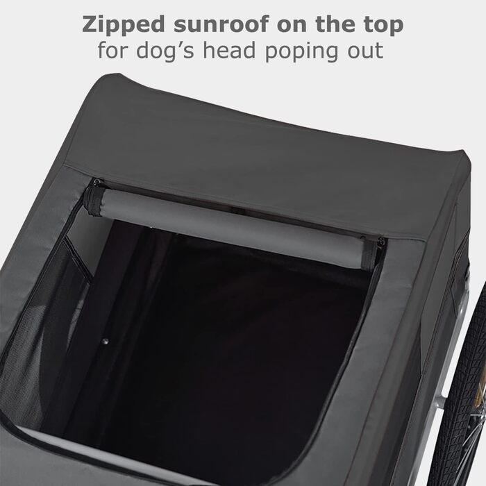 Tiggo VS Pets M: Причеп для собак, велосипедний, сірий