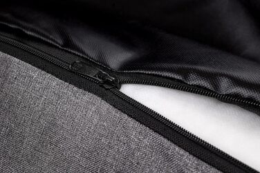 Крісло-ліжко для собак Ferocity з м'яким бортиком та двосторонньою подушкою, матеріал Cordura та велюр, сірий та бежевий, 85x70 см