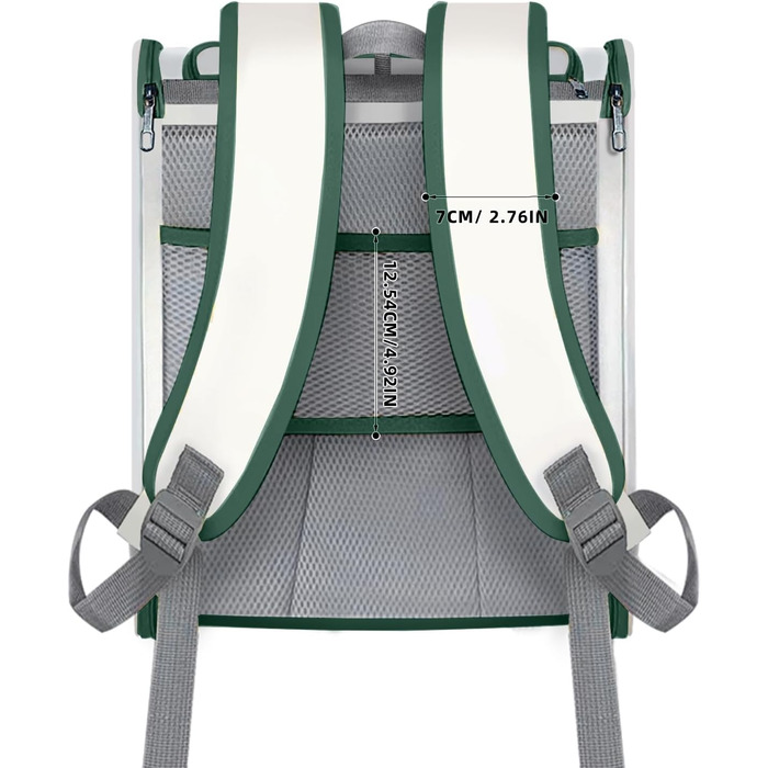 Рюкзак-переноска для котів та собак SWIHELP, зелений. Безпечний рюкзак-переноска для маленьких тварин, ідеальний для подорожей.