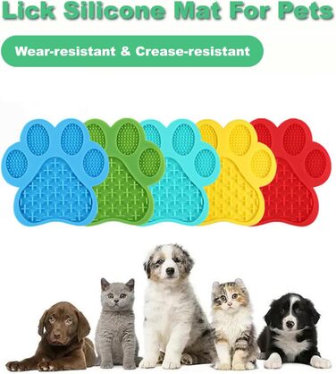 Силіконова килимок-іграшка для собак, антиковзкий, для зменшення тривоги та повільного годування (Блакитний)