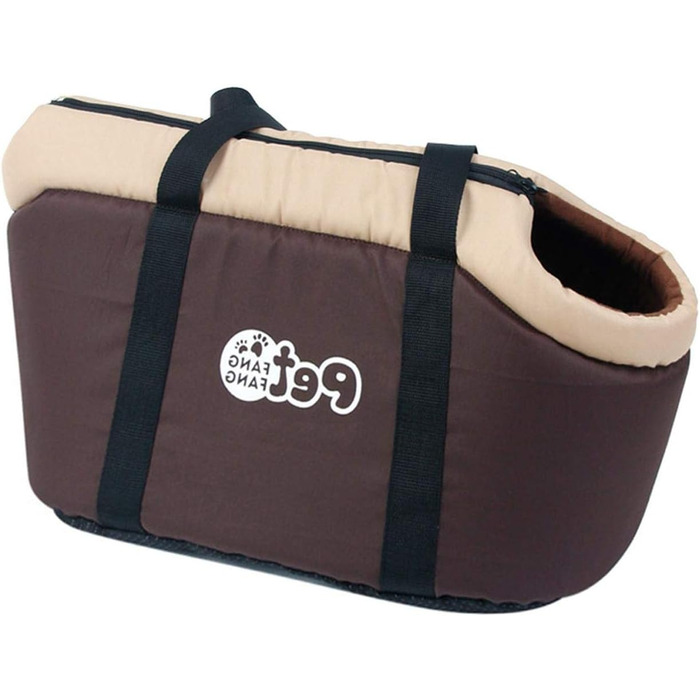 Дихаюча переноска для собак з знімним подушкою, переноска для домашніх тварин для покупок, походів, подорожей, прогулянок, портативна сумка-переноска для маленьких та середніх собак, котів, цуценят (Колір: Коричневий)