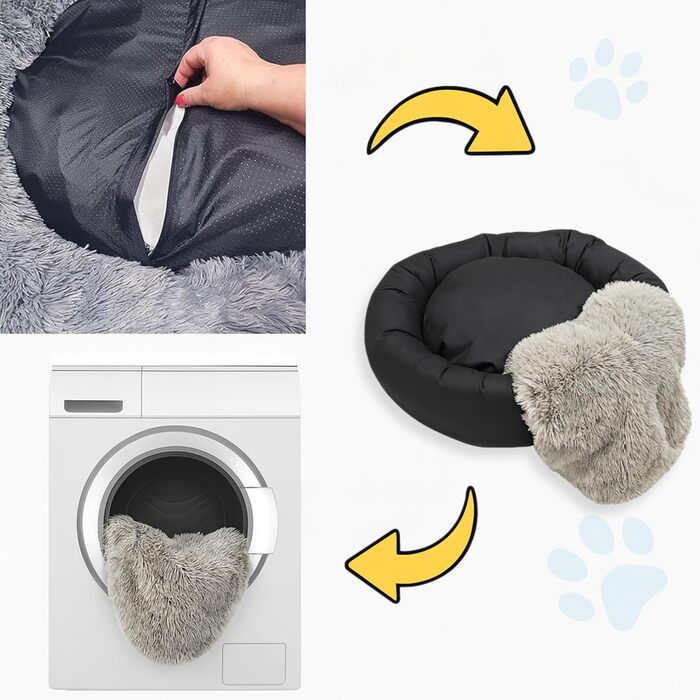 Кругле ліжко для собак та котів, 50 см, бежеве. М'яке, ручної роботи, миється. Ідеальне для дому.