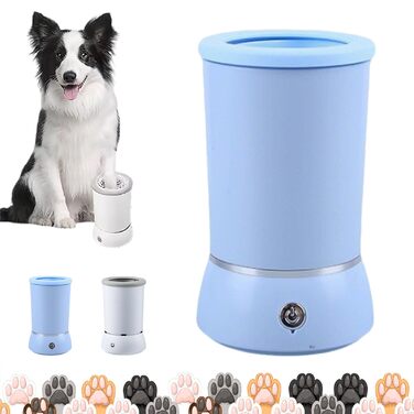 Pawclean Pro: Автоматичний очищувач лап для собак та котів. 360° силіконова щітка, USB-зарядка, м'яке очищення без стресу. Знімне та швидке очищення