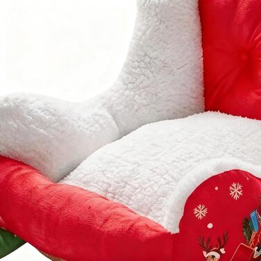 Ліжко для тварин у вигляді санча, 64x45x33 см. Зимове ліжко для собак, ліжко-санча для тварин, подушка-санча на Різдво. Для дому, балкону, внутрішнього та зовнішнього використання.