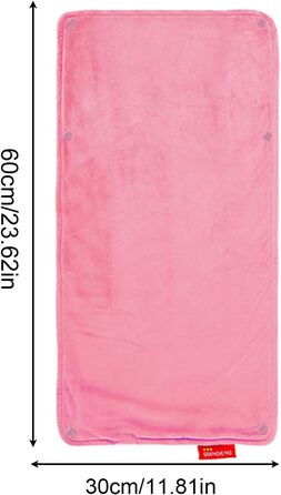 Водонепроникне електричне грілка для котів, собак, людей (рожевий) 58.4 x 27.9 см, акумуляторний