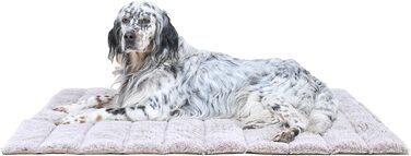 Матрац для собак XL (85x110 см), бежевий, знімне ліжко, для суглобів, легко переносити, машинка-мийка