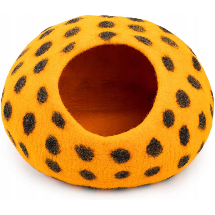 Ліжко-будиночок для котів Woolygon з 100% мериносової вовни, ручна робота, ECO