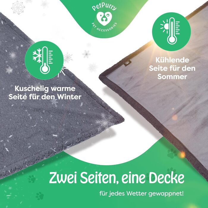 Водонепроникний килимок для собак PetPurry® - 101x127см/L/сірий - М'який килимок на диван для собак, універсальний та довговічний - Килимок для собак, який можна прати, розмір L (101 x 127 см)