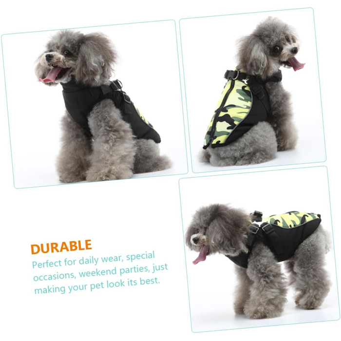 Тепла жилетка для собак VICASKY з нагрудником, дихаюча, зносостійка, для особливих випадків