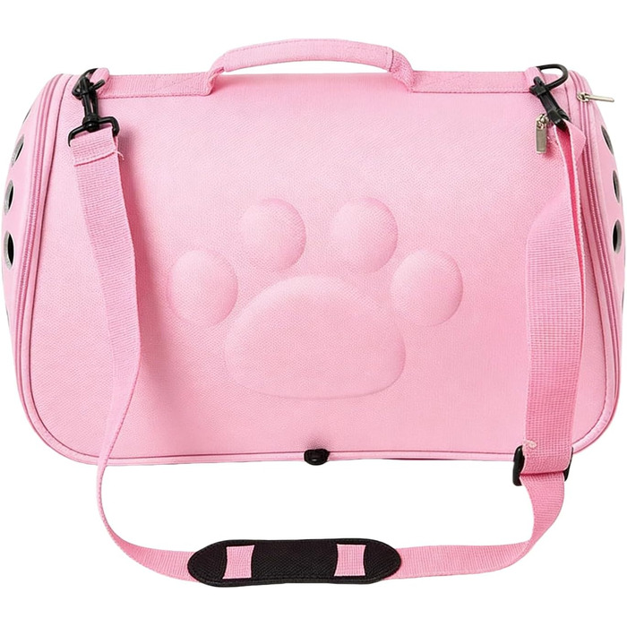 М'яка переноска для тварин, сумка-переноска на плечі - легка переноска для котів та дрібних тварин, для відвідування ветеринара, міста, подорожей, рюкзака, активного відпочинку на природі (Рожева, M)