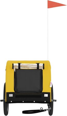 Ферштрайт Причіп для велосипеда, переноска для собак, вантажний причіп, 45 кг, Oxford-Gewebe, 136 x 69 x 73.5 см, жовтий