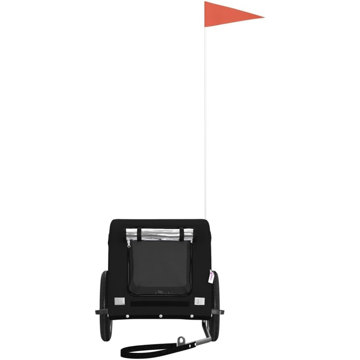 Причіп для велосипеда, переноска для собак, чорний (124x53x53 см)