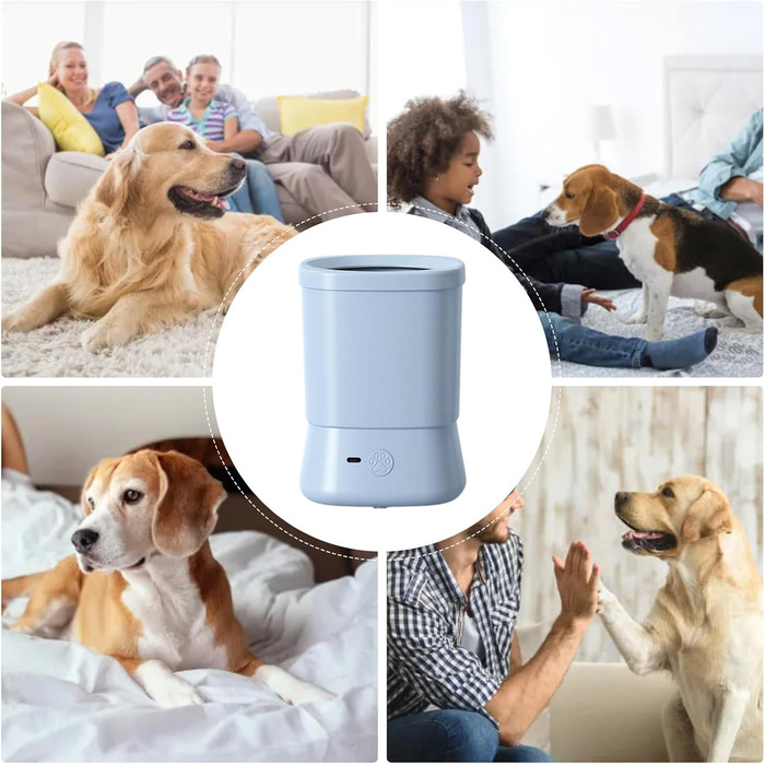 Автоматичний очисник лап для собак | Бездротовий, водонепроникний, 2 швидкості, аксесуари для подорожей, кемпінгу, хатнього використання (Блакитний)