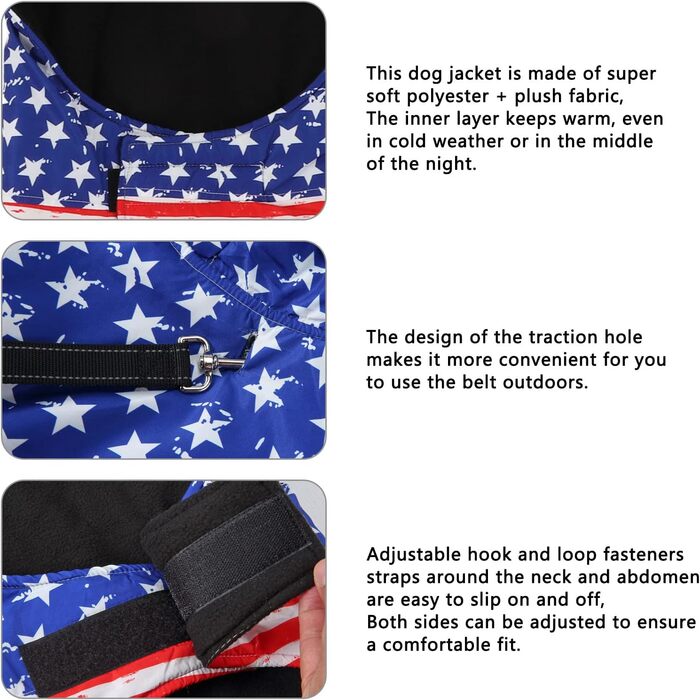 Водонепроникна тепла куртка для собак на зиму, Winddicht, XL, Little Surprise