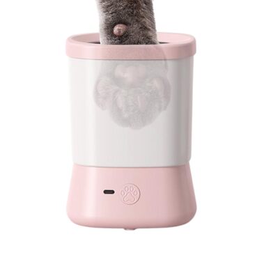 Очищувач лап для собак - чаша для миття лап, аксесуар для догляду за лапами, водонепроникний, для дому, подорожей, кемпінгу, хатніх прогулянок, рожевий