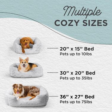Лежак для собак Best Friends by Sheri Soothe & Snooze Lounge Lux, прямокутний, меморі фоам, сірий, розмір S 51x38 см, праний