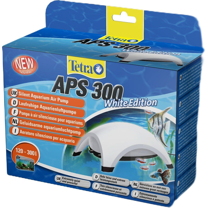 Tetra APS 300 тиха мембранна помпа для акваріума 120-300 л, біла