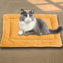 М'яке ліжко для котів та собак, тепле гніздо, ліжко для домашніх тварин, преміум-фланель, двостороннє, оранжевий колір, XL (90 x 75 см)