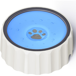 Напійник для собак без розливання, 2 л, великий об'єм, диспенсер, неслизький, без бризок, повільний напійник, без крапель, підходить для собак та котів, блакитний