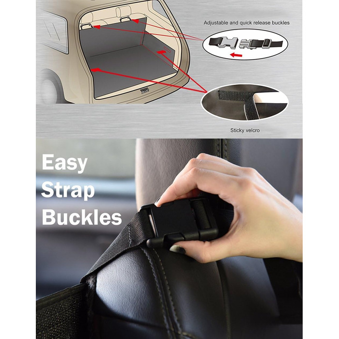 Захисний чохол на сидіння для собак XL (Сірий C) - Водонепроникний, нековзний, універсальний для авто, SUV, пікапів, Jeep, мінівенів