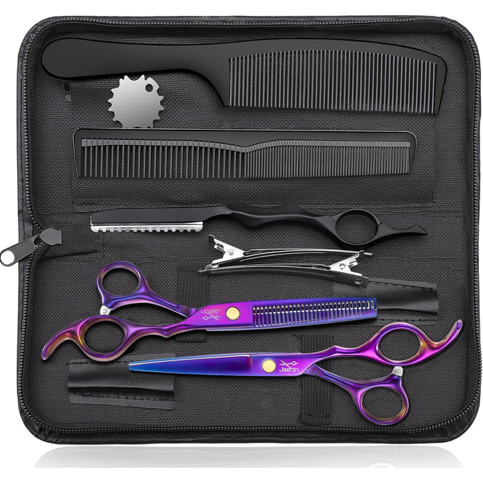 Набір професійних ножиць для перукарів JASON - 6.5' (фіолетовий)
