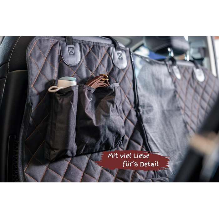 Захист сидінь автомобіля ForYou® з підстилкою для собак - Водовідштовхувальний захист сидінь для собак з боковими панелями та віконцем, стійкий до подряпин, преміум-якість, Made in Germany