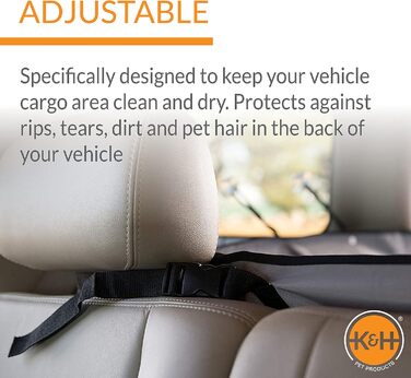 Чохол для багажника K&H PET PRODUCTS, стьобаний, чорний, стандарт/середній, 137 см, для авто