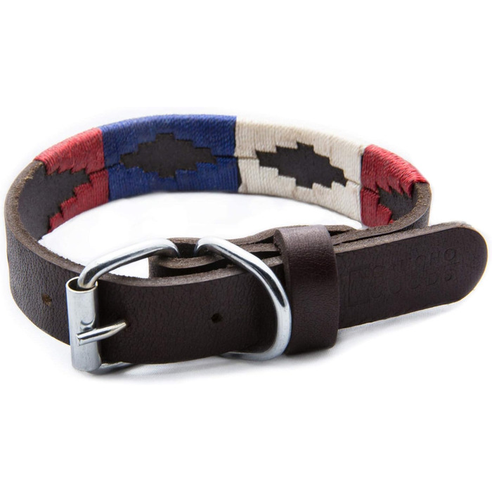 Шкіряний нашийник для собак Gaucho Goods The Patriot, розмір L, м'яка натуральна шкіра
