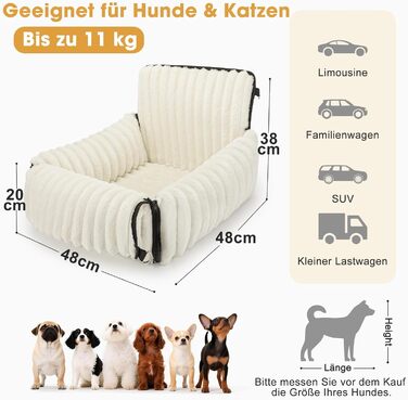 Автомобільне ліжко для собак MIXJOY: комфортне місце на задньому/передньому сидінні, сіре (бежеве)