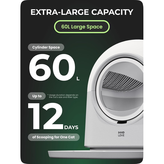 Автоматичний самоочисний лоток для котів TY-PRO, XXL, для 2+ котів, з APP-керуванням