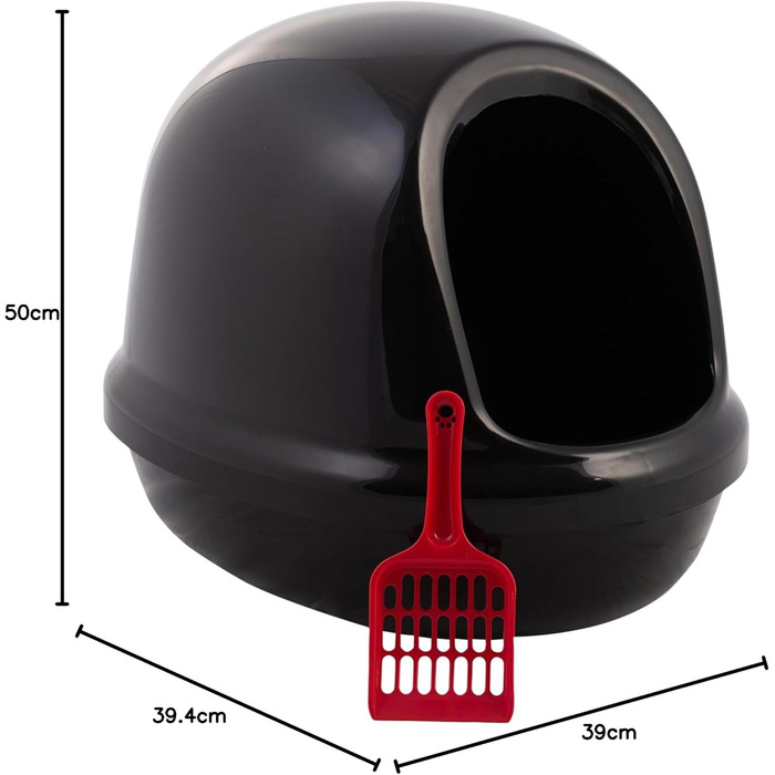 Котлочистка Iris Ohyama PNE-500H біла, велика овальна, без кришки, для котів та кошенят, легке очищення, BPA-free
