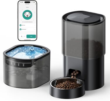 Автоматичний годівник для котів 2.5л з пульта дистанційного керування, програмування та антизастряганням
