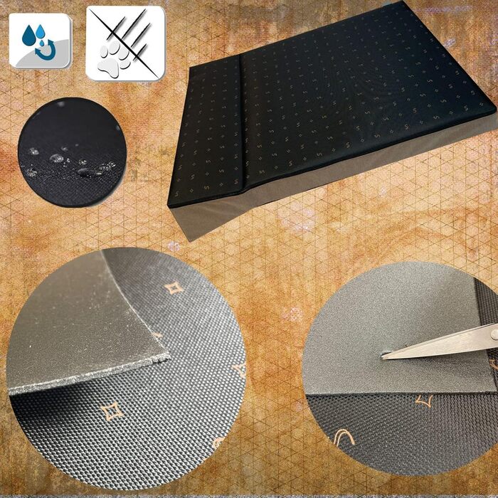 FORTISLINE Лежанка для собак, килимок для собак Everest, надміцний, водонепроникний (120x80x9 см, сірий)