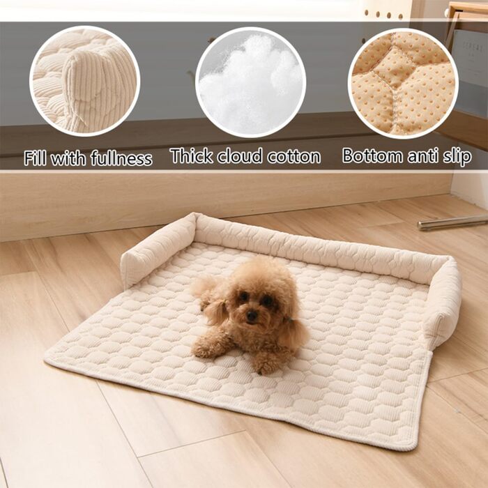 М'яка подушка-підстилка для собак, 75x75 см, темно-сіра. Захист дивану та підлоги від бруду та подряпин. Легко миється.