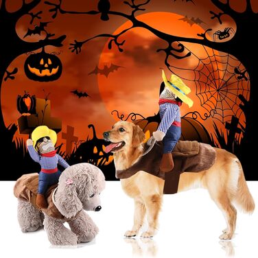 Костюм на Хелловін для собак, стиль ковбой/рейдер, розмір L