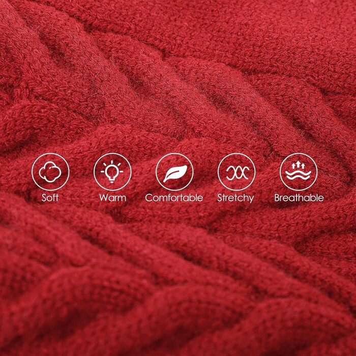 Теплий зимовий пуловер для собак M, червоний. Для Французького бульдога, Шнауцера, Мальтезе, Бічон Фрізе, Бостон Тер'є. Легко прати, в'язаний, з коміром-горловиною.