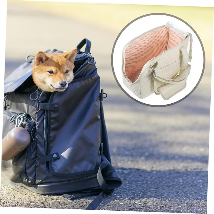 Складана переноска для тварин Levemolo з міцного канвасу з кишенею. Переноска для собак та котів для подорожей та активного відпочинку.