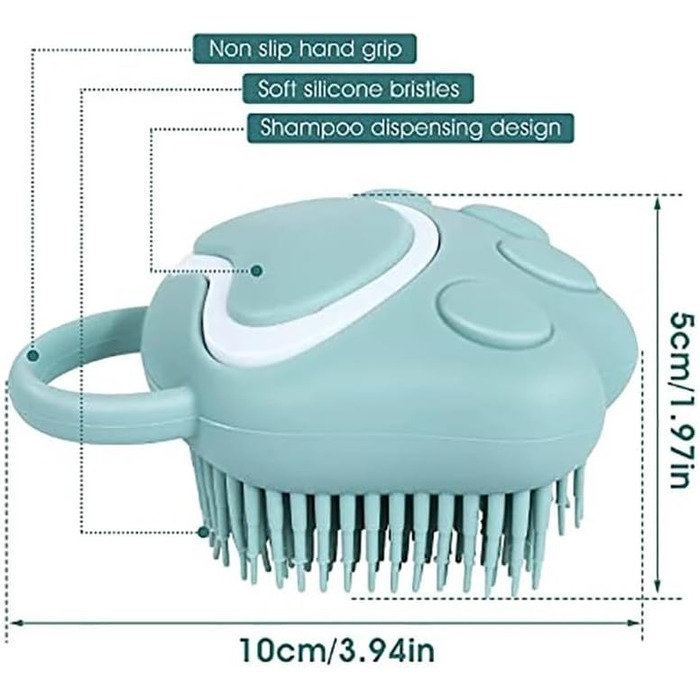 Щітка для грумінгу котів та собак, для довгошерстих порід, жовта. Видаляє шерсть, масажує та розплутує.