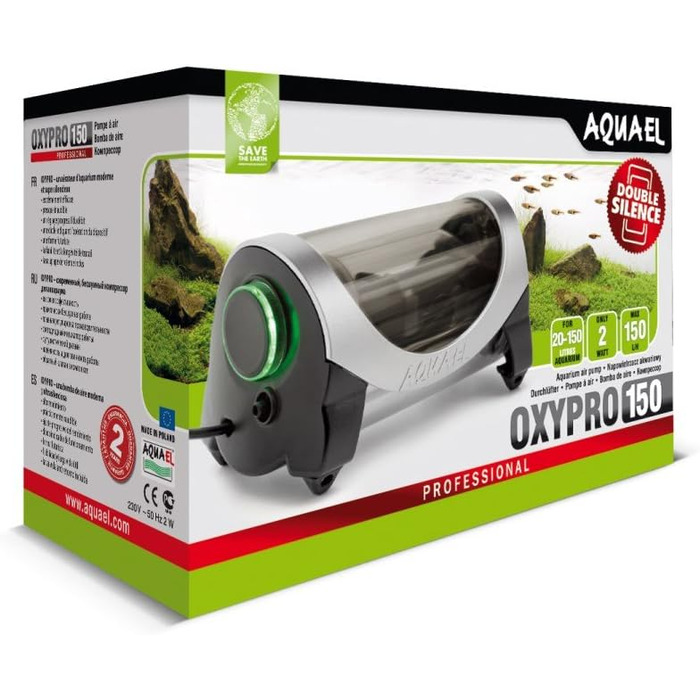 Аератор для акваріума Oxypro 150, 150 л/год, 2 Вт, регульований, AQUAEL