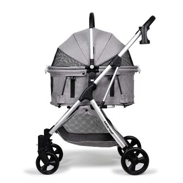 Візок для собак та котів з функцією складання, 73 x 55 x 100 см, 15 кг (Сірий)