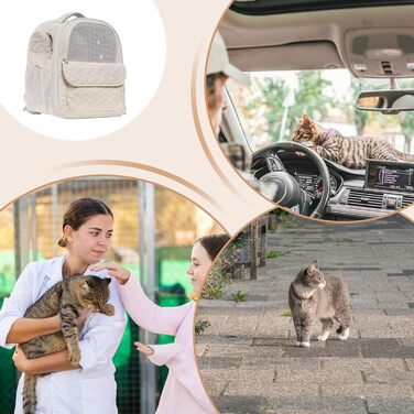 Рюкзак-переноска для домашніх тварин: регульований, дихаючий, для собак та котів | Легкий рюкзак для подорожей з сітчастими вставками, безпечний, з м'якими ременями, підходить для малих порід