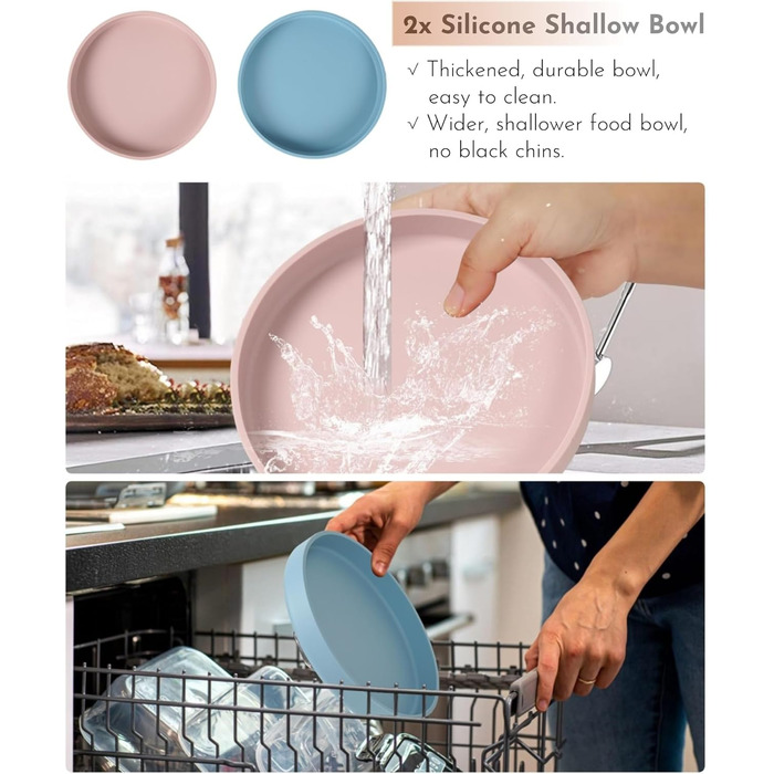 Підвищена годівниця для котів JAZUIHA з 2 широкими мисками, станція для годування з дерев'яною підставкою та силіконовою мискою, діаметр 18 см