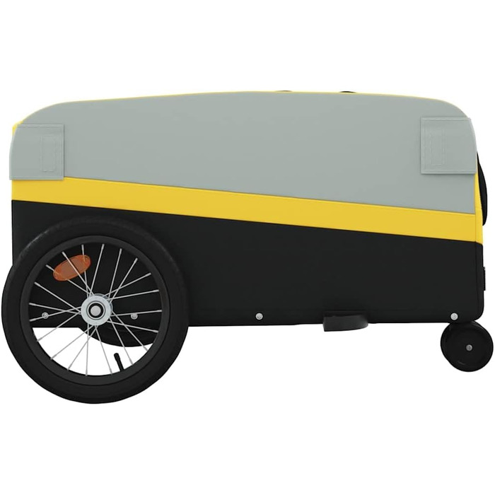 Причіп для собак, вантажний причіп для велосипеда, чорно-жовтий, 45 кг, для покупок, подорожей, велосипедних прогулянок