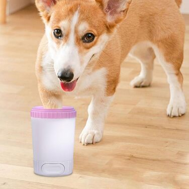 Миска для миття лап собак, очищувач лап, силіконовий мийник для лап, рожевий