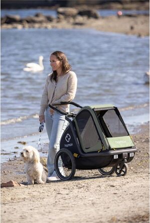 Hamax Pluto - велосипедний причіп для собак, зелений