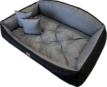 Ортопедичне ліжко для собак Dogs4Life: м'яке, миється, для собак маленьких, середніх та великих (S-XXL, сірий)